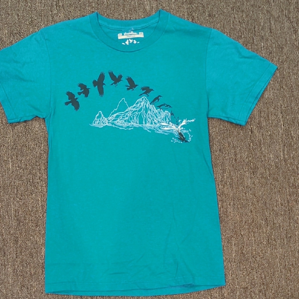 Threadless Turquoise Mountain Birds Tee